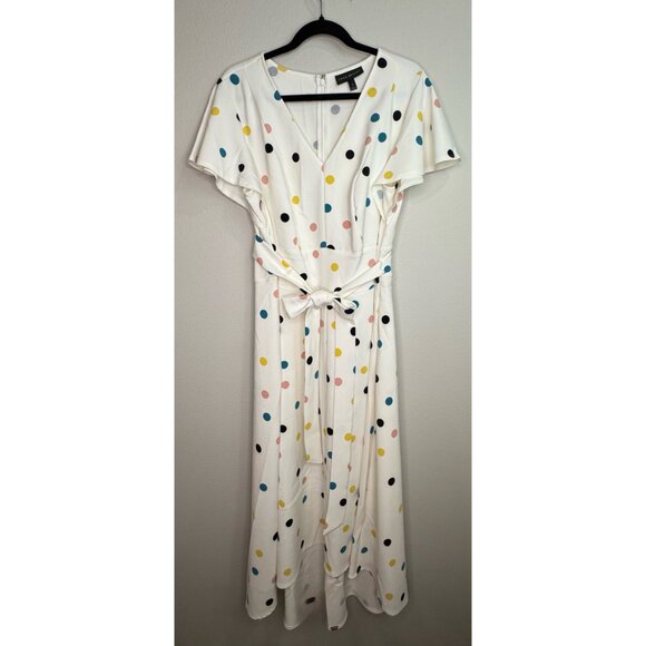 NWOT Lane Bryant Women’s Plus Size 18 Polka-Dot High-Low Lena Dress - Picture 3 of 6